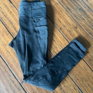Athleta Altitude Stash High Rise Polartec Power Stretch Leggings Black Sz M